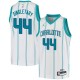 White Sean Singletary Hornets #44 Twill Basketball Jersey FREE SHIPPING