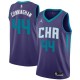 Dark_Purple_CHA Dante Cunningham Hornets #44 Twill Basketball Jersey FREE SHIPPING