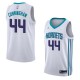 White2 Dante Cunningham Hornets #44 Twill Basketball Jersey FREE SHIPPING