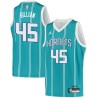 Teal2 Armen Gilliam Hornets #45 Twill Basketball Jersey FREE SHIPPING