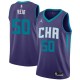 Dark_Purple_CHA Robert Reid Hornets #50 Twill Basketball Jersey FREE SHIPPING