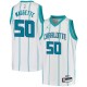 White Corey Maggette Hornets #50 Twill Basketball Jersey FREE SHIPPING