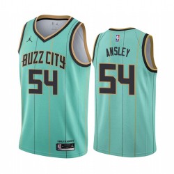 Teal_BUZZ_CITY Michael Ansley Hornets #54 Twill Basketball Jersey FREE SHIPPING