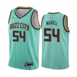 Teal_BUZZ_CITY Jason Maxiell Hornets #54 Twill Basketball Jersey FREE SHIPPING