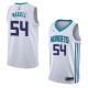 White2 Jason Maxiell Hornets #54 Twill Basketball Jersey FREE SHIPPING