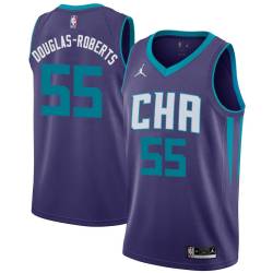 Dark_Purple_CHA Chris Douglas-Roberts Hornets #55 Twill Basketball Jersey FREE SHIPPING