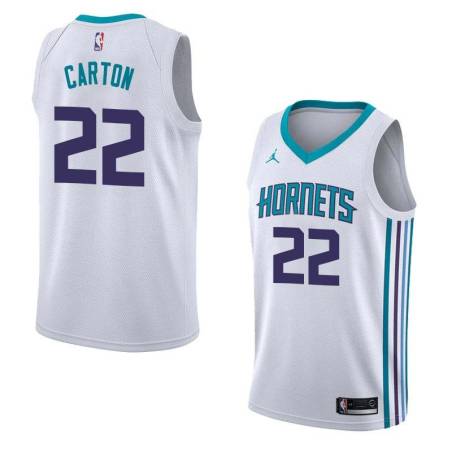 White2 2021 Draft D.J. Carton Hornets #22 Twill Basketball Jersey FREE SHIPPING