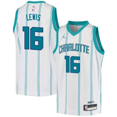 White 2021 Draft Scottie Lewis Hornets #16 Twill Basketball Jersey FREE SHIPPING