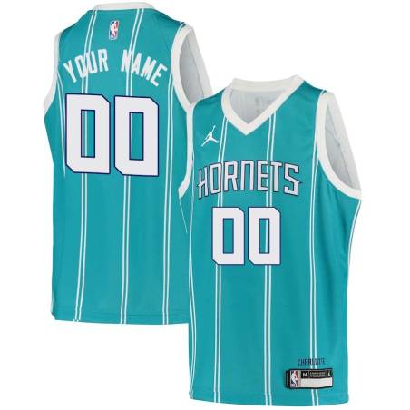 Teal2 Customized Charlotte Hornets Twill Basketball Jersey FREE SHIPPING