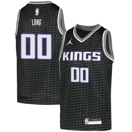 Black Art Long Kings #00 Twill Basketball Jersey FREE SHIPPING