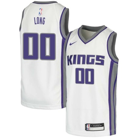 White Art Long Kings #00 Twill Basketball Jersey FREE SHIPPING