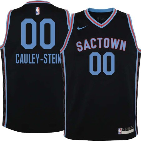 20-21_Black_City Willie Cauley-Stein Kings #00 Twill Basketball Jersey FREE SHIPPING