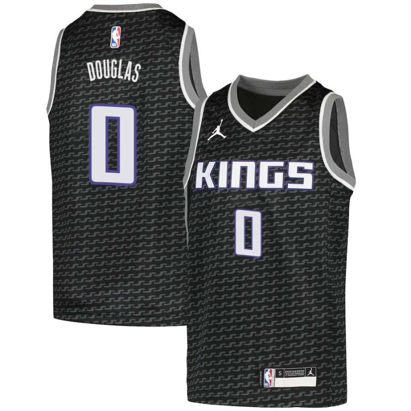Black Toney Douglas Kings #0 Twill Basketball Jersey FREE SHIPPING
