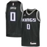 Black Orlando Johnson Kings #0 Twill Basketball Jersey FREE SHIPPING