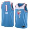 18-19_Light_Blue Phil Ford Kings #1 Twill Basketball Jersey FREE SHIPPING