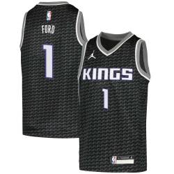 Black Phil Ford Kings #1 Twill Basketball Jersey FREE SHIPPING