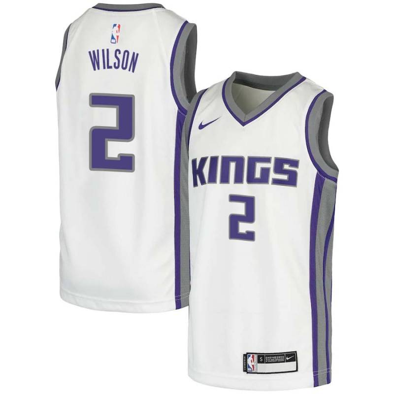 White Othell Wilson Kings #2 Twill Basketball Jersey FREE SHIPPING