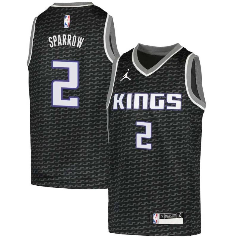Black Rory Sparrow Kings #2 Twill Basketball Jersey FREE SHIPPING