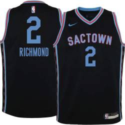 20-21_Black_City Mitch Richmond Kings #2 Twill Basketball Jersey FREE SHIPPING