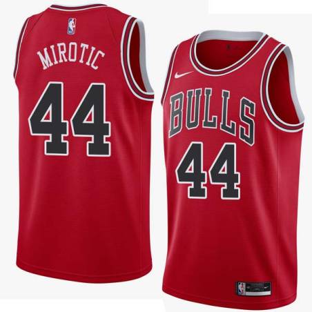 Red Nikola Mirotic Twill Basketball Jersey -Bulls #44 Mirotic Twill Jerseys, FREE SHIPPING