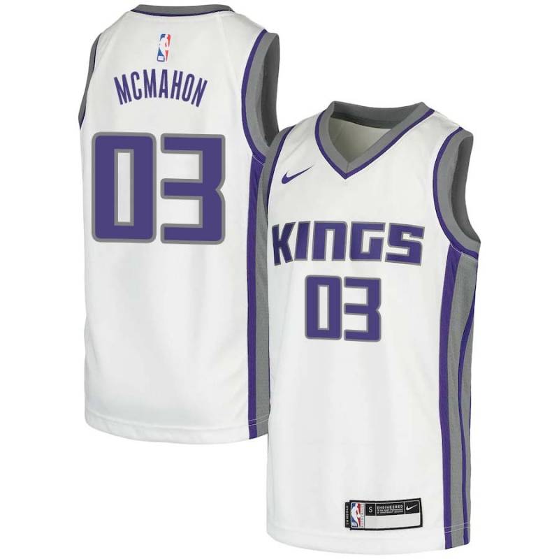 White Jack McMahon Kings #03 Twill Basketball Jersey FREE SHIPPING
