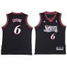 Black Throwback Julius Erving Twill Basketball Jersey -76ers #6 Erving Twill Jerseys, FREE SHIPPING