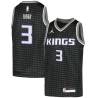 Black Ike Diogu Kings #3 Twill Basketball Jersey FREE SHIPPING