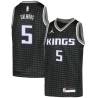 Black John Salmons Kings #5 Twill Basketball Jersey FREE SHIPPING