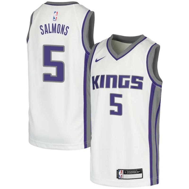 White John Salmons Kings #5 Twill Basketball Jersey FREE SHIPPING