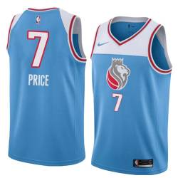 18-19_Light_Blue Ronnie Price Kings #7 Twill Basketball Jersey FREE SHIPPING