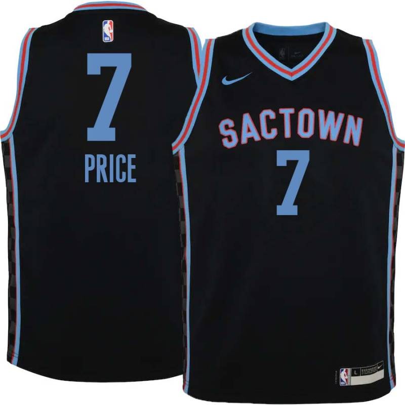 20-21_Black_City Ronnie Price Kings #7 Twill Basketball Jersey FREE SHIPPING