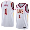 White Kenny Higgs Twill Basketball Jersey -Cavaliers #1 Higgs Twill Jerseys, FREE SHIPPING