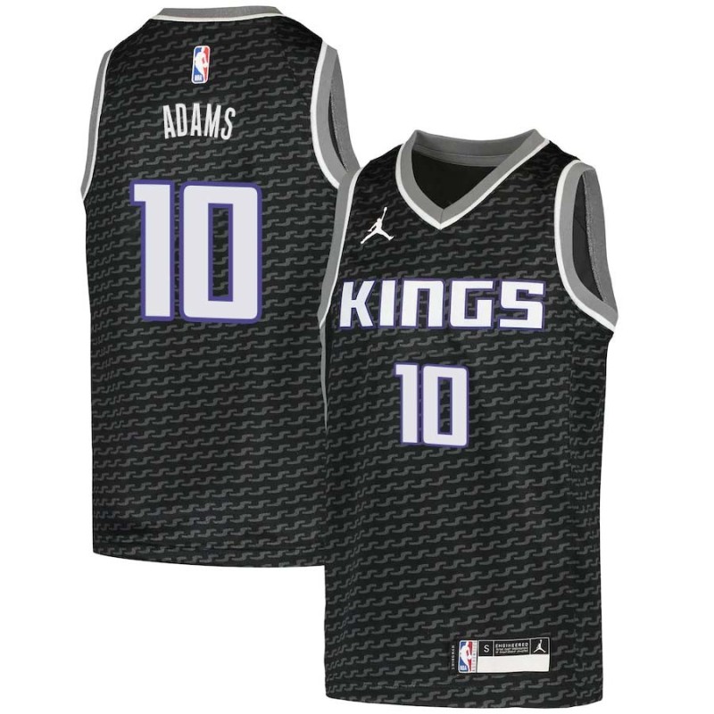 Black Michael Adams Kings #10 Twill Basketball Jersey FREE SHIPPING