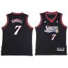 Black Throwback Toby Kimball Twill Basketball Jersey -76ers #7 Kimball Twill Jerseys, FREE SHIPPING