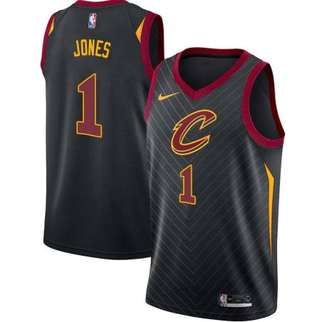 Black James Jones Twill Basketball Jersey -Cavaliers #1 Jones Twill Jerseys, FREE SHIPPING