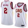 White Reggie Williams Twill Basketball Jersey -Cavaliers #2 Williams Twill Jerseys, FREE SHIPPING