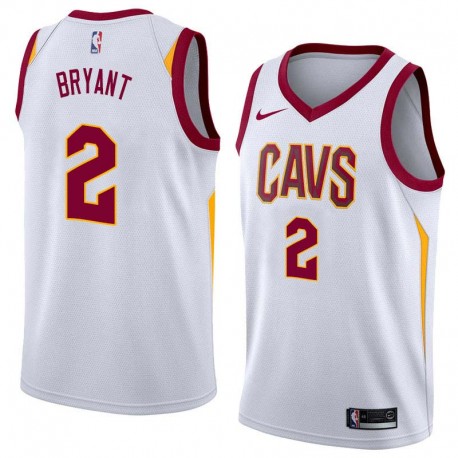 White Mark Bryant Twill Basketball Jersey -Cavaliers #2 Bryant Twill Jerseys, FREE SHIPPING