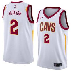 White Jim Jackson Twill Basketball Jersey -Cavaliers #2 Jackson Twill Jerseys, FREE SHIPPING