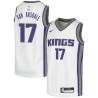 White Tom Van Arsdale Kings #17 Twill Basketball Jersey FREE SHIPPING