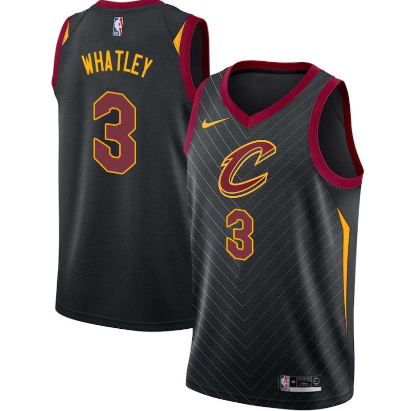 Black Ennis Whatley Twill Basketball Jersey -Cavaliers #3 Whatley Twill Jerseys, FREE SHIPPING