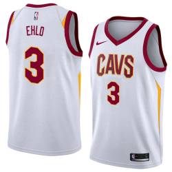 White Craig Ehlo Twill Basketball Jersey -Cavaliers #3 Ehlo Twill Jerseys, FREE SHIPPING