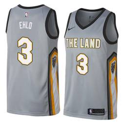 Gray Craig Ehlo Twill Basketball Jersey -Cavaliers #3 Ehlo Twill Jerseys, FREE SHIPPING