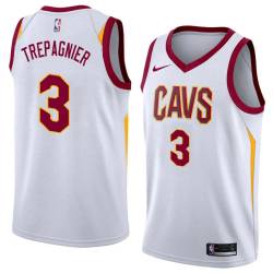 White Jeff Trepagnier Twill Basketball Jersey -Cavaliers #3 Trepagnier Twill Jerseys, FREE SHIPPING