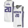 White Alex Hannum Kings #20 Twill Basketball Jersey FREE SHIPPING