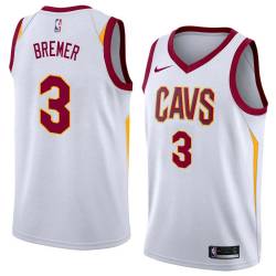 White J.R. Bremer Twill Basketball Jersey -Cavaliers #3 Bremer Twill Jerseys, FREE SHIPPING