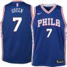 Blue Sean Green Twill Basketball Jersey -76ers #7 Green Twill Jerseys, FREE SHIPPING