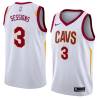 White Ramon Sessions Twill Basketball Jersey -Cavaliers #3 Sessions Twill Jerseys, FREE SHIPPING