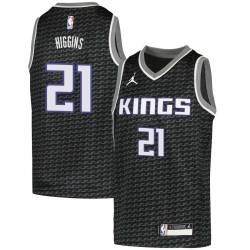 20-21_Black_City Rod Higgins Kings #21 Twill Basketball Jersey FREE SHIPPING