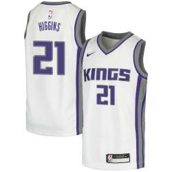 Blue_Throwback Rod Higgins Kings #21 Twill Basketball Jersey FREE SHIPPING