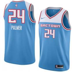 19_20_Light_Blue Jim Palmer Kings #24 Twill Basketball Jersey FREE SHIPPING